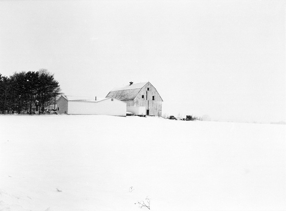 Indiana winter barn.